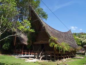 traditionelles indonesisches Langhaus